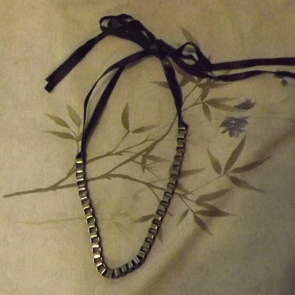 Artisan Black Chain Choker Necklace